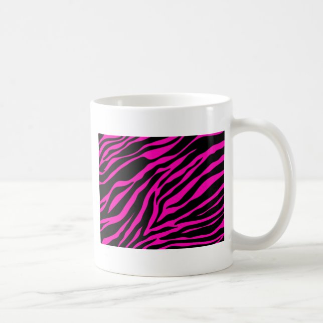 Taza De Café cebra rosa (Derecha)