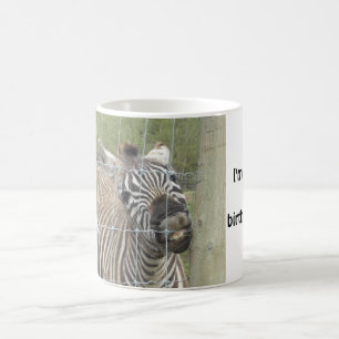Taza De Café Cebra sonriente divertida