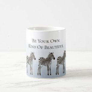 Taza De Café Cebras Azules Negras Sé Tu Propio Tipo de Hermoso