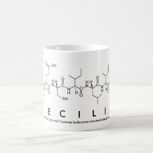 Taza De Café Cecilia peptide nombre mug