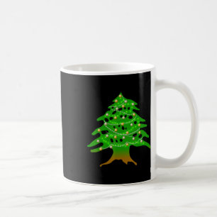 Taza De Café Ced: Árbol libanés Navidades de bandera del Líbano