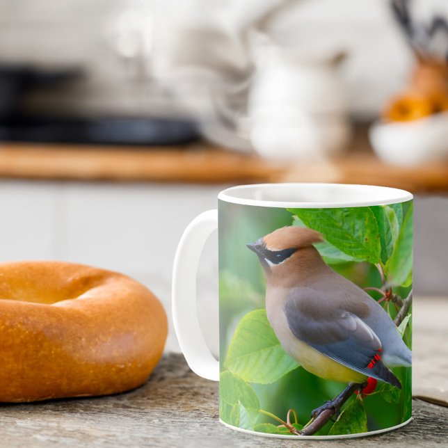 Taza De Café Cedar Waxwing (Subido por el creador)