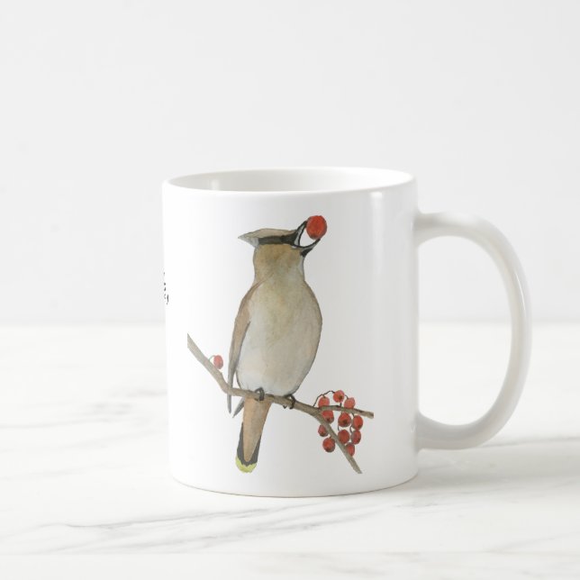 Taza De Café Cedar Waxwing (Derecha)