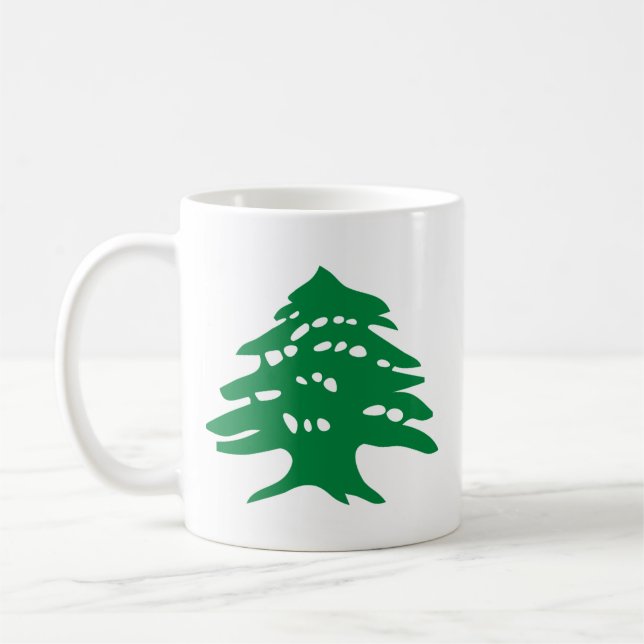 Taza De Café Cedro verde "de izquierda" del Líbano (Izquierda)