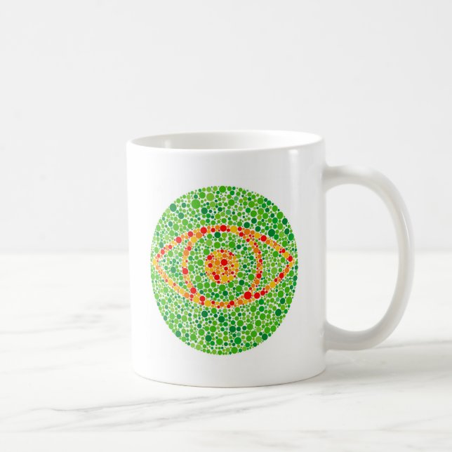 Taza De Café Ceguera Cromática Ojo (Derecha)