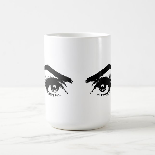 Taza De Café Cejas de boceto de mujeres (Centro)