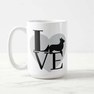 Taza De Café Celebra el amor por la tipografía audaz de Corgis