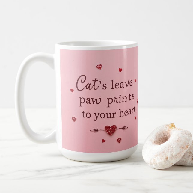 Taza De Café Celebra el Día de la Madre, el Gato Lover (Con donut)
