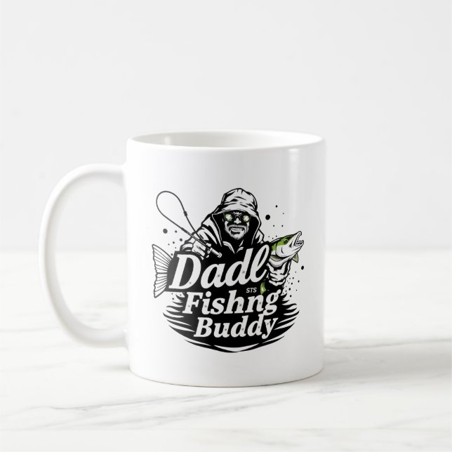 Taza De Café Celebra tu amor por pescar con papá (Izquierda)
