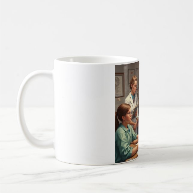 Taza De Café Celebra tu viaje: Mug de hitos médicos (Izquierda)