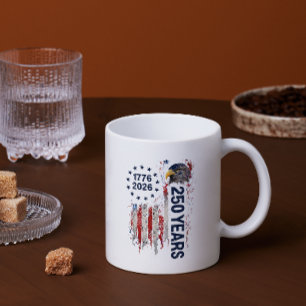 Taza De Café Celebración de 250 Años Águila Bandera Americana G