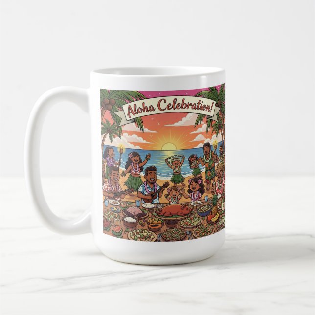 Taza De Café Celebración de Aloha (Izquierda)