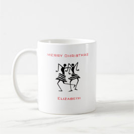 Taza De Café Celebración de Navidades de silueta