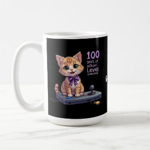 Taza De Café Celebración de nivel 100 días de clases sin bloque