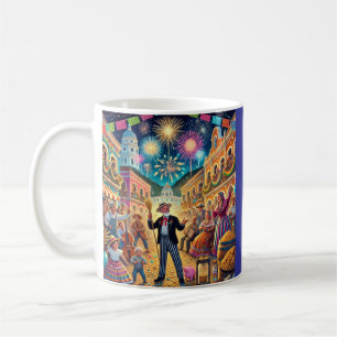 Taza De Café Celebración de Nochevieja El Año Viejo