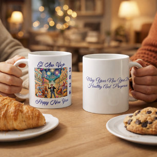 Taza De Café Celebración de Nochevieja El Año Viejo