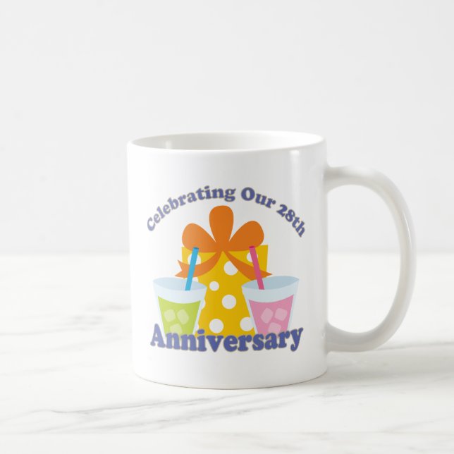 Taza De Café Celebración de nuestro 28vo cuarto regalo del (Derecha)