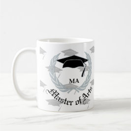 Taza De Café Celebración de plata de la graduación de los artes