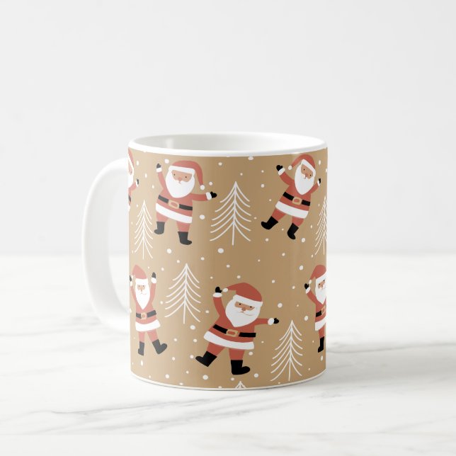 Taza De Café Celebración de Santa Snowy, Navidades festivos (Anverso izquierdo)