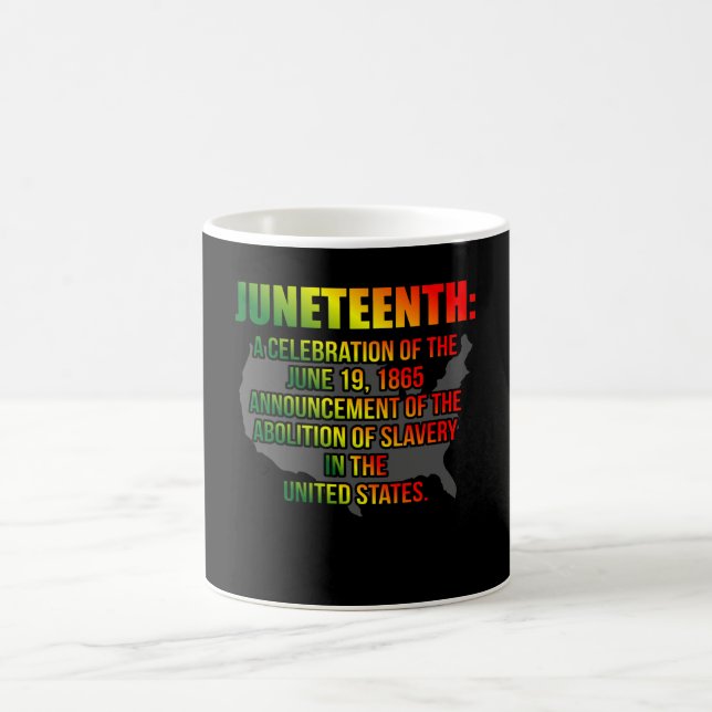 Taza De Café Celebración del 19 de junio de la historia negra e (Centro)