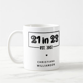 Taza De Café Celebración del 21º cumpleaños del personalizado 2