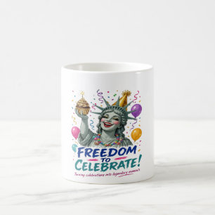 Taza De Café Celebración del cumpleaños de la Estatua de la Lib