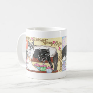 Taza De Café Celebración del cumpleaños de Piperspuddycats de