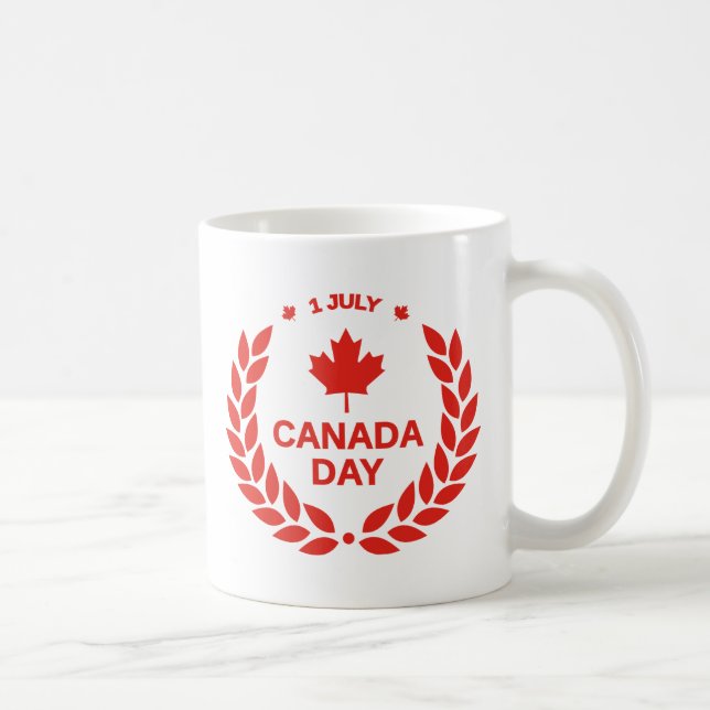 Taza De Café Celebración del Día de Canadá-24658 (Derecha)