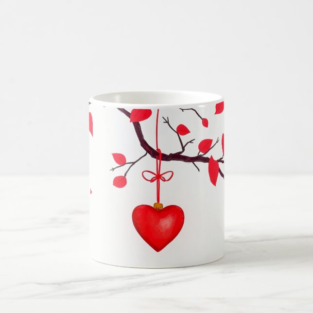 Taza De Café Celebración el día de San Valentín del amor (Centro)