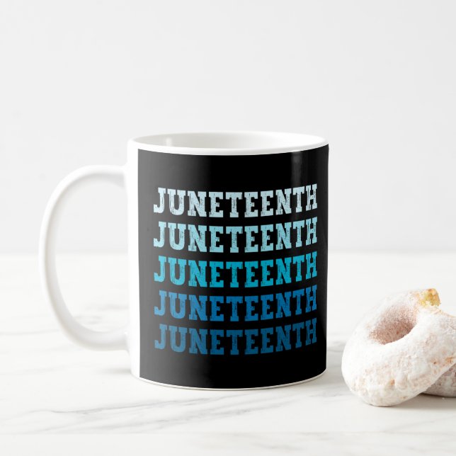 Taza De Café Celebración Juneteenth Negra Americana Africana Co (Con donut)