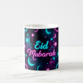 Taza De Café Celebración Neon Eid Mubarak