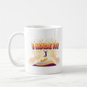 Taza De Café Celebración vibrante del logro '¡Lo hice!'