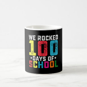 Taza De Café Celebramos 100 Días de Escuela Maestro Estudiante