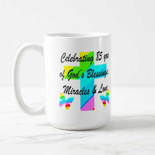 TAZA DE CAFÉ CELEBRANDO 85 AÑOS DE DIOS MILAGROS Y AMOR
