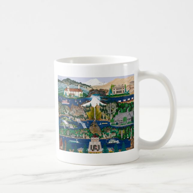 Taza De Café Celebrando el desfiladero del río Columbia (Derecha)