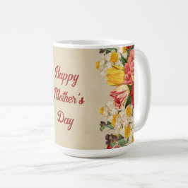 Taza De Café Celebrando el Día de la Madre 2024 con una floral 