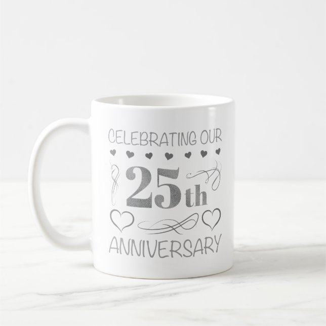 Taza De Café Celebrando nuestro 25° aniversario (Izquierda)