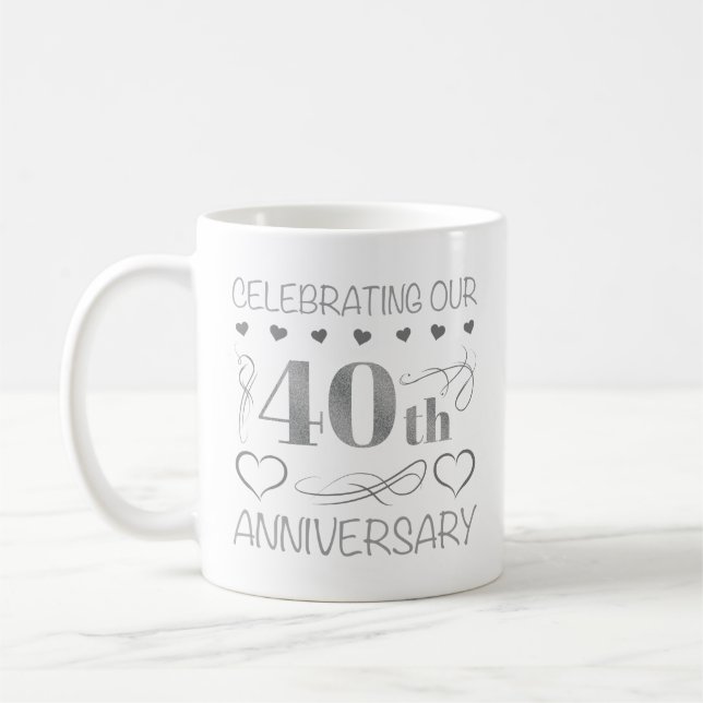 Taza De Café Celebrando nuestro 40° aniversario (Izquierda)