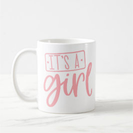 Taza De Café Celebrar el Chica de Recién nacido Baby Shower Gif