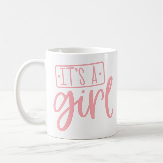 Taza De Café Celebrar el Chica de Recién nacido Baby Shower Gif (Izquierda)