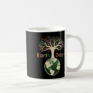 Taza De Café Celebrar El Día Del Árbol Colorido De La Tierra - 