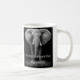 Taza De Café Celebrar el Día Mundial del Elefante: Diseño Majes