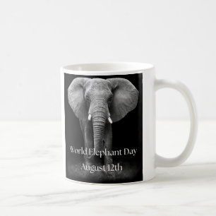 Taza De Café Celebrar el Día Mundial del Elefante: Diseño Majes