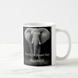 Taza De Café Celebrar el Día Mundial del Elefante: Diseño Majes