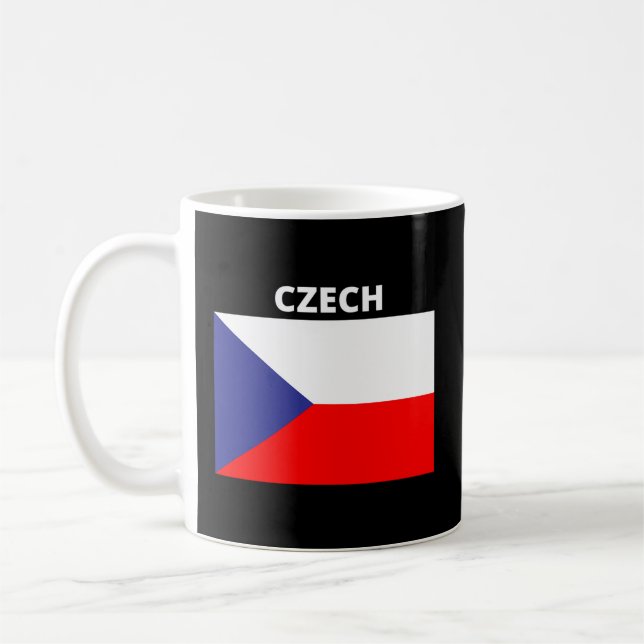 Taza De Café Celebrar los días checos con esta bandera checa (Izquierda)