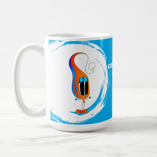 Taza De Café Celebrate Every Day Colorful Cartoon (Izquierda)
