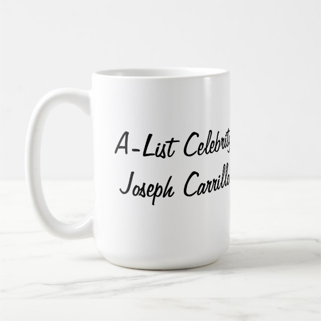 Taza De Café Celebridad Joseph Carrillo | 15 oz Mug (Izquierda)