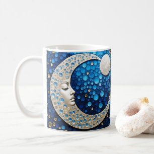 Taza De Café Celeste: Mujer en la luna