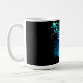 Taza De Café Celestial Deer – Starlit Grace Wildlife Galaxy
