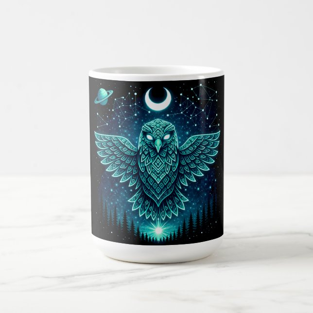 Taza De Café Celestial Eagle – Stellar Freedom Wildlife Galaxy  (Centro)